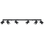 Plafoniera Bravea Pure Lume 6 luci nera GU10 120cm