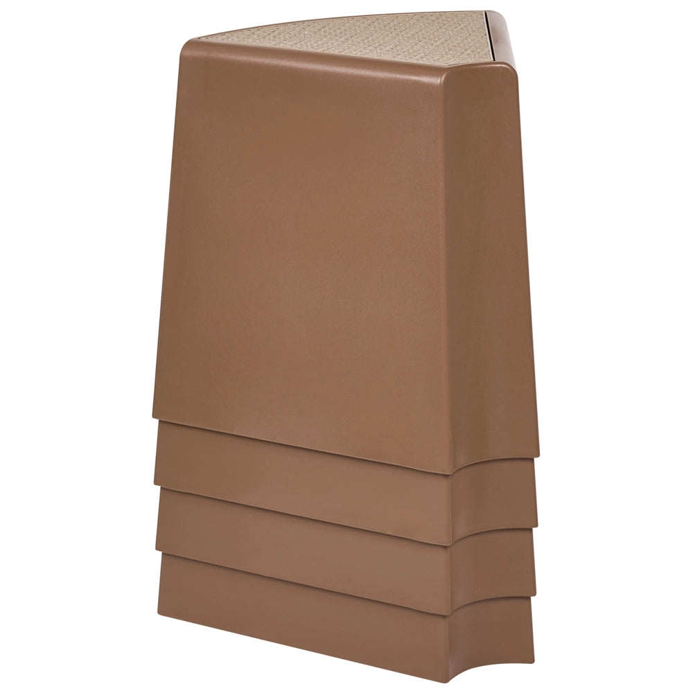 Set da 4 sgabelli da giardino in materiale sintetico marrone sedute aggiuntive per patio poggiapiedi impilabili
