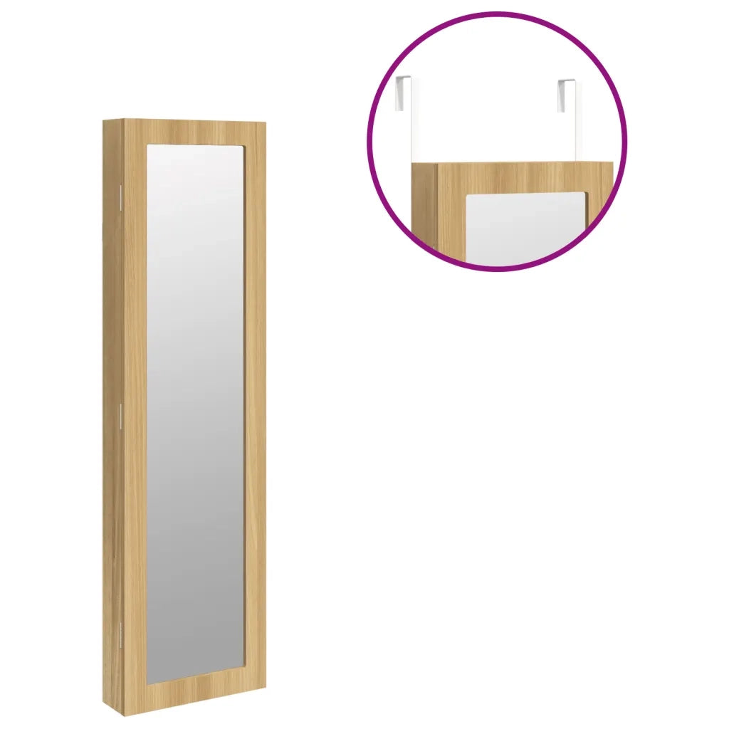 Armadio Portagioie con Specchio a Muro 30x8,5x106 cm CFW6534175
