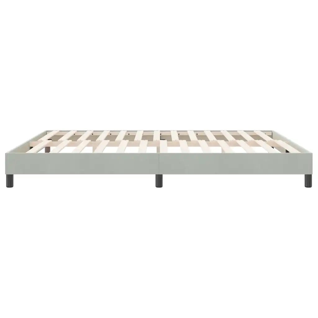 vidaXL Giroletto senza Materasso Grigio Chiaro 180x210 cm Velluto