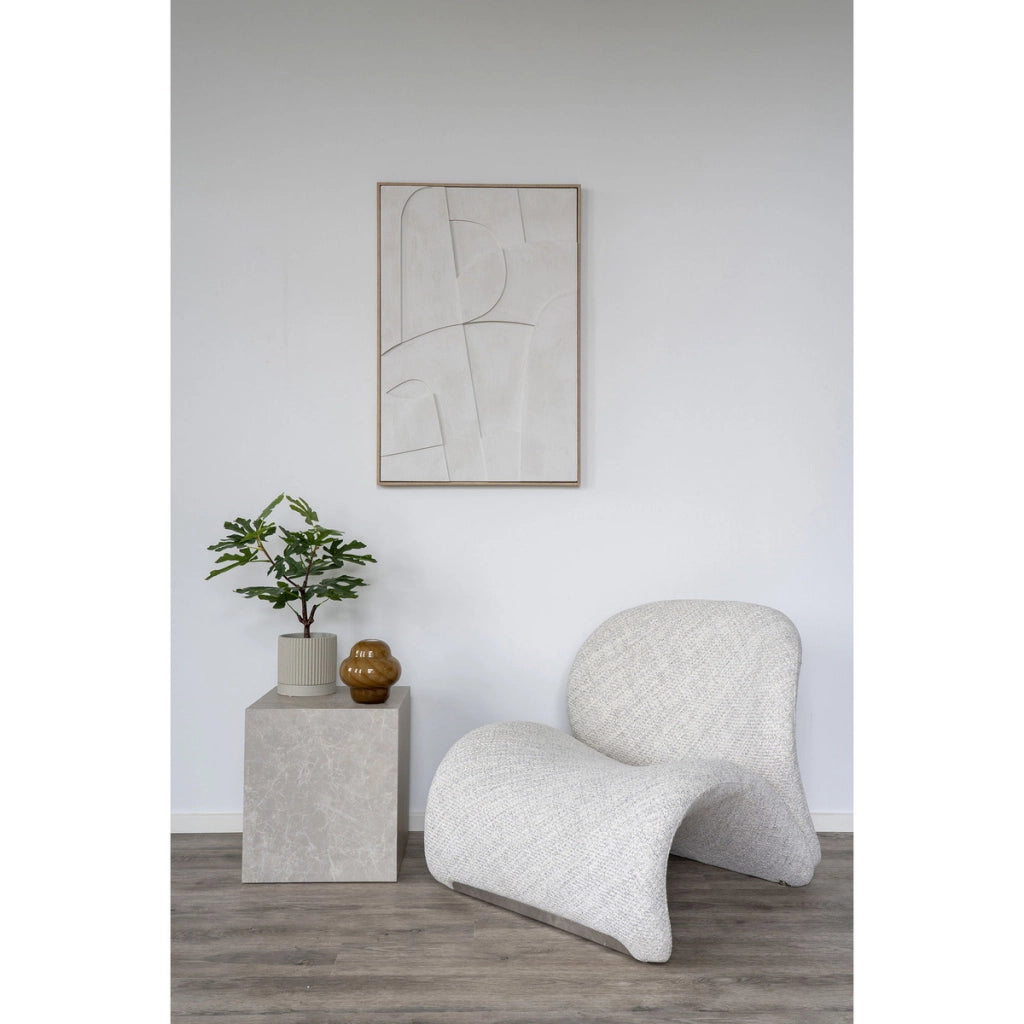 Stampa su Tela con Cornice Madeline, Bianco, Cotone, 3x60x90 cm