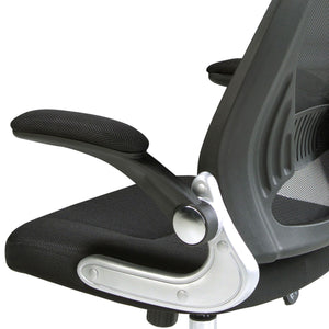 Sedia da ufficio girevole in tessuto nero