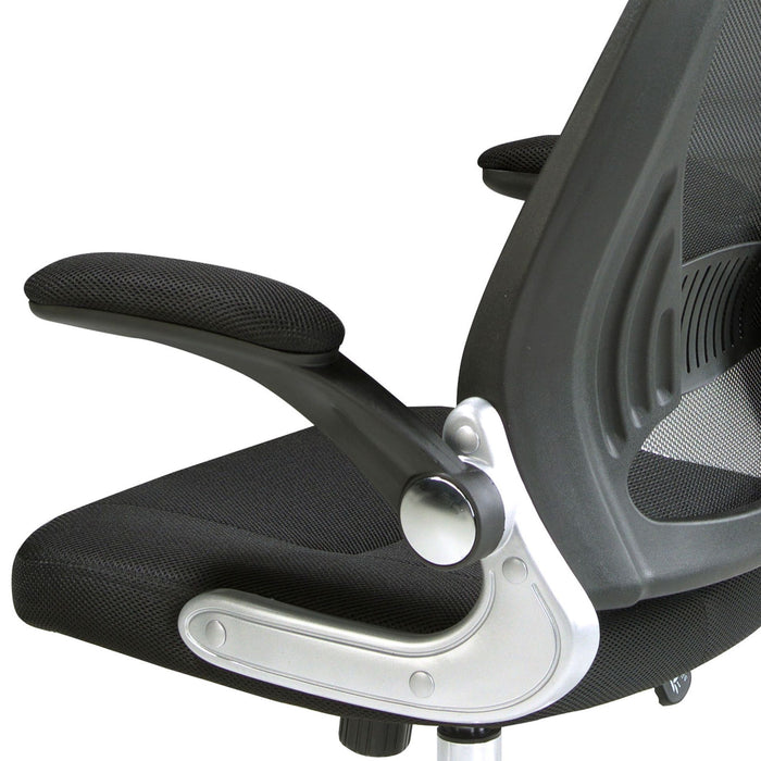 Sedia da ufficio girevole in tessuto nero