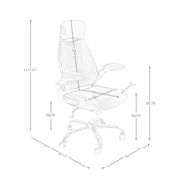 Sedia da ufficio girevole in tessuto nero