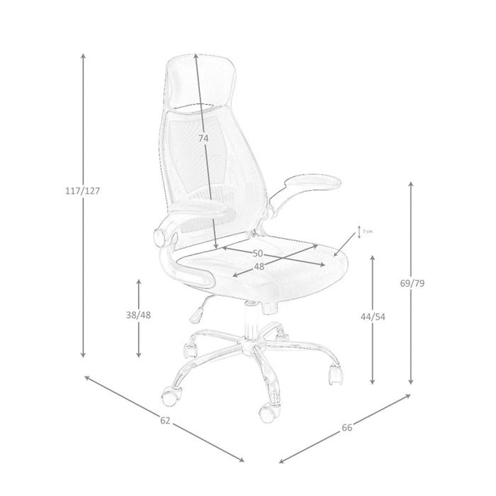 Sedia da ufficio girevole in tessuto nero