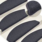 Tappetini per scale 30 pz 65x24x4 cm Grigio scuro e blu Semicircolari Grandi 3365759