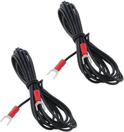 Cavo Hi-Fi per fonografi a terra - 2 m - 18AWG - connettori U-Type - per tavole da grammofono con caricatore magnetico - nero - 2 pezzi.