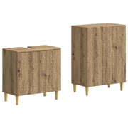 Set di Armadi da Bagno da 2 Pezzi DELFT Rovere Artigianale 3417629