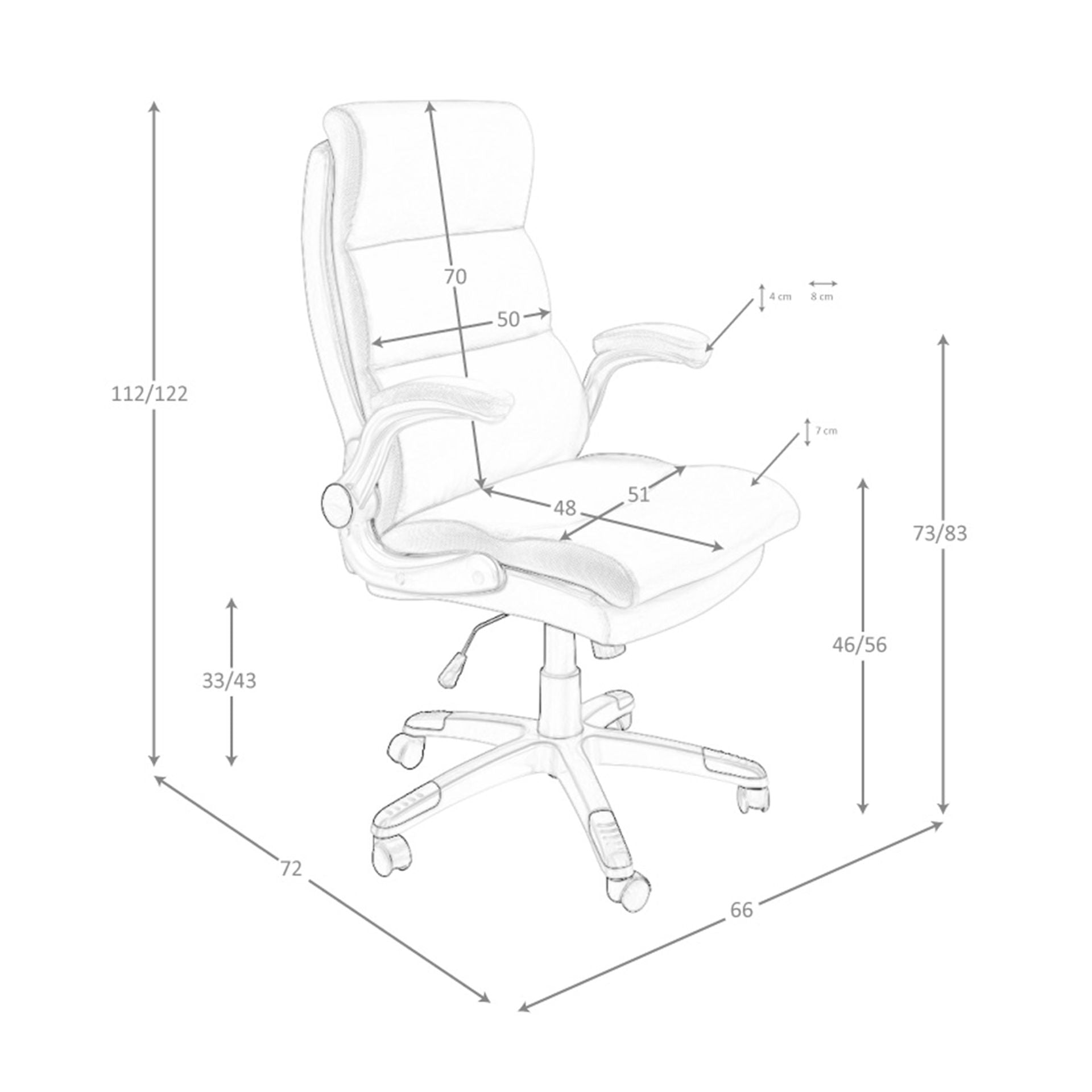 Sedia da ufficio girevole in similpelle marrone