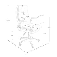 Sedia da ufficio girevole in similpelle marrone