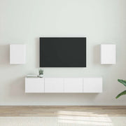 Mobile TV da parete 2 pz-Set di 2 Mobile TV a Muro-Credenza TV Bianco 30 x 31 x 40 cm