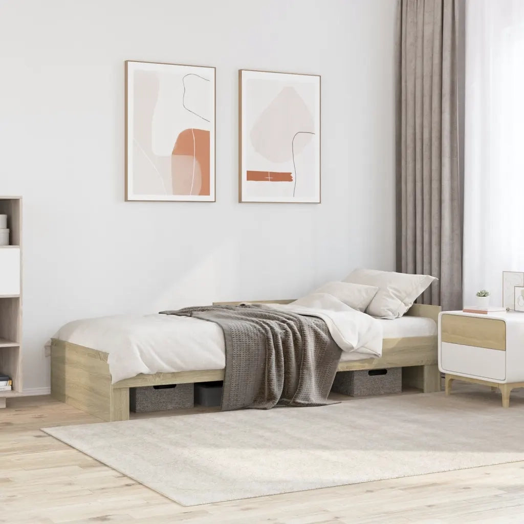 Giroletto senza Materasso Rovere Sonoma 100x200cm in Truciolato 849574
