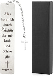 Leggenda Metallica per Bibbia - Regalo Cristiano - Scatola di Regalo - 130 x 26 mm - Materiale Duraturo Resistente all'Ossidazione