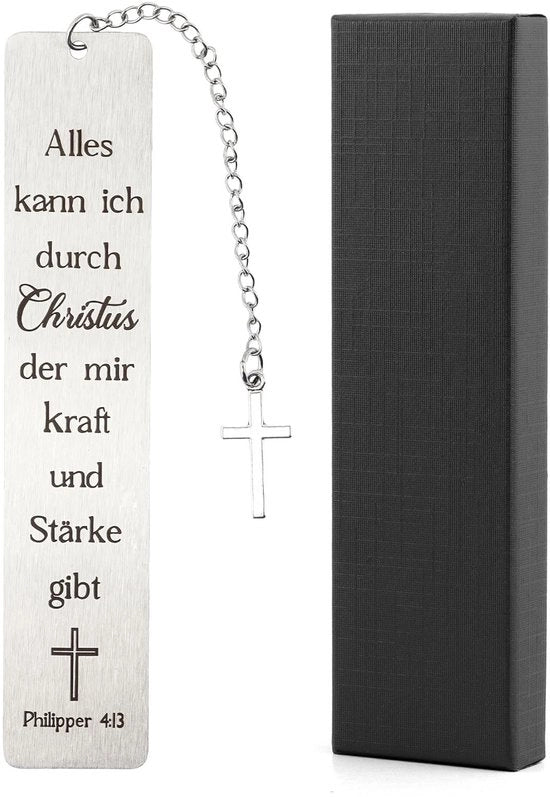 Leggenda Metallica per Bibbia - Regalo Cristiano - Scatola di Regalo - 130 x 26 mm - Materiale Duraturo Resistente all'Ossidazione