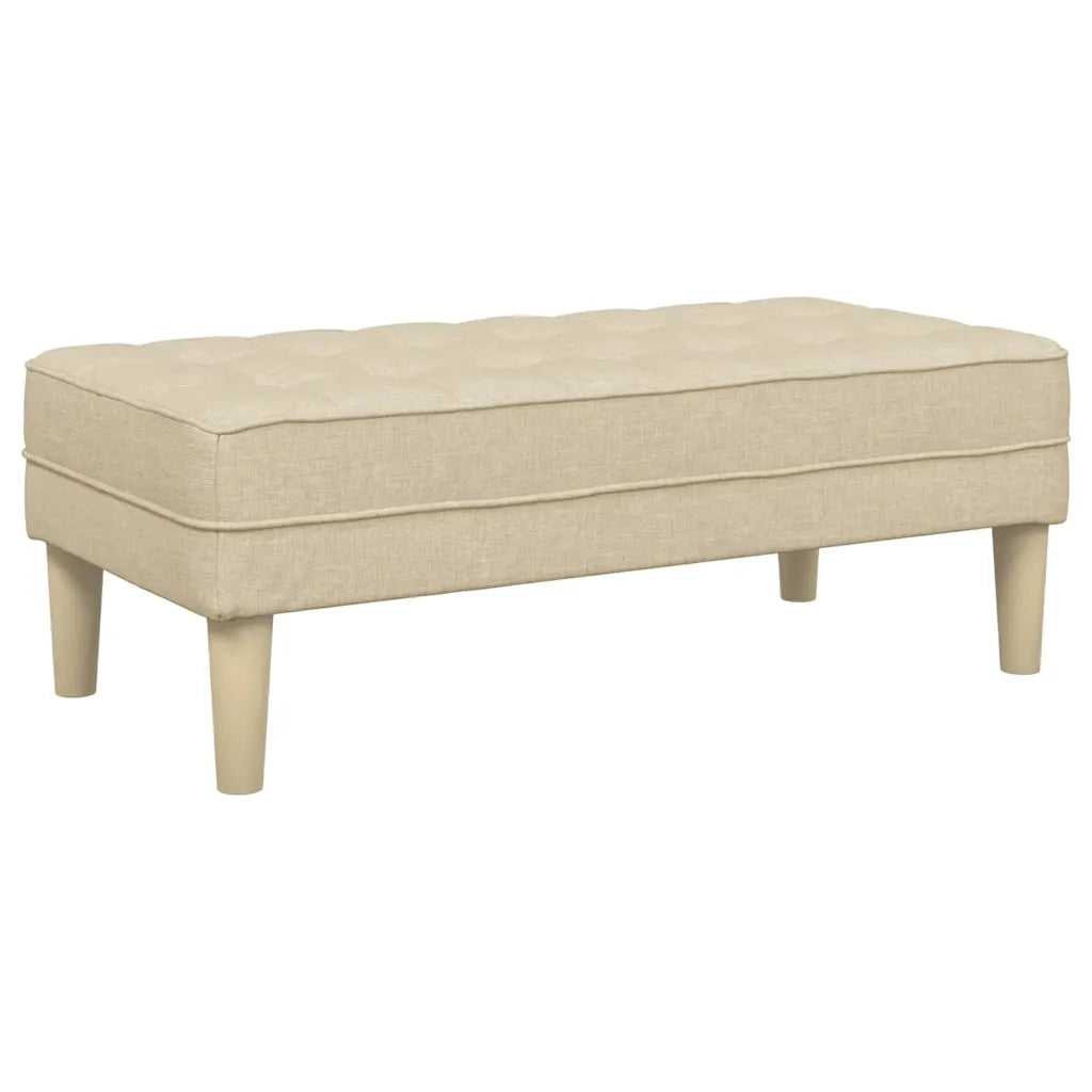 panchina con cuscino Crema 113 x 57 x 39 cm Tessuto 42001941