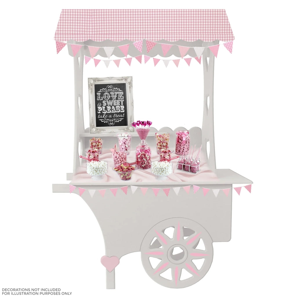 Carretto dei Dolci in Legno MDF per Matrimonio, Compleanno, Cresima e Battesimo