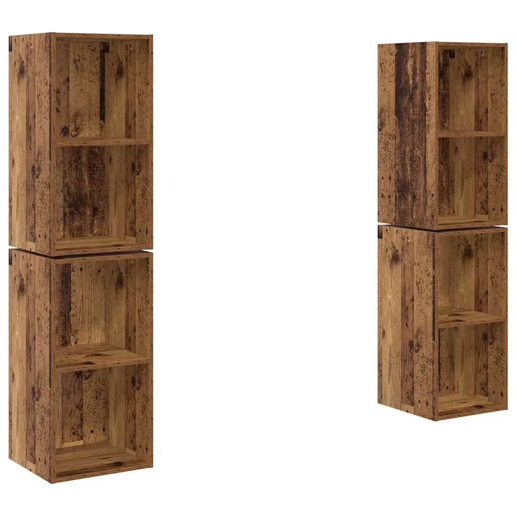 Set mobile TV 4 pcs Legno vecchio 37 x 37 x 72 cm 3393561