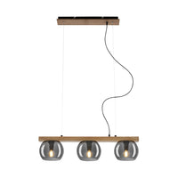 Lampadario Contemporaneo Kyro Metallo Nero 3 Luci E14