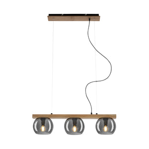 Lampadario Contemporaneo Kyro Metallo Nero 3 Luci E14