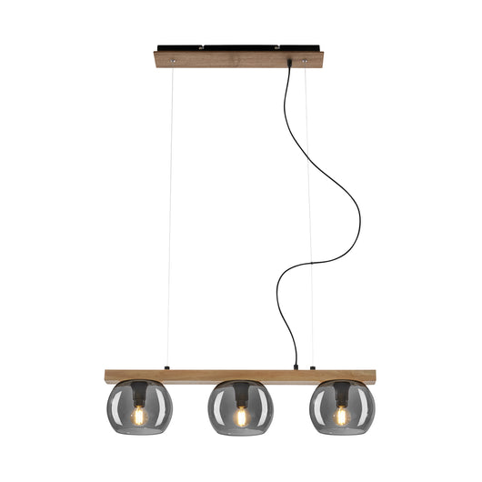 Lampadario Contemporaneo Kyro Metallo Nero 3 Luci E14