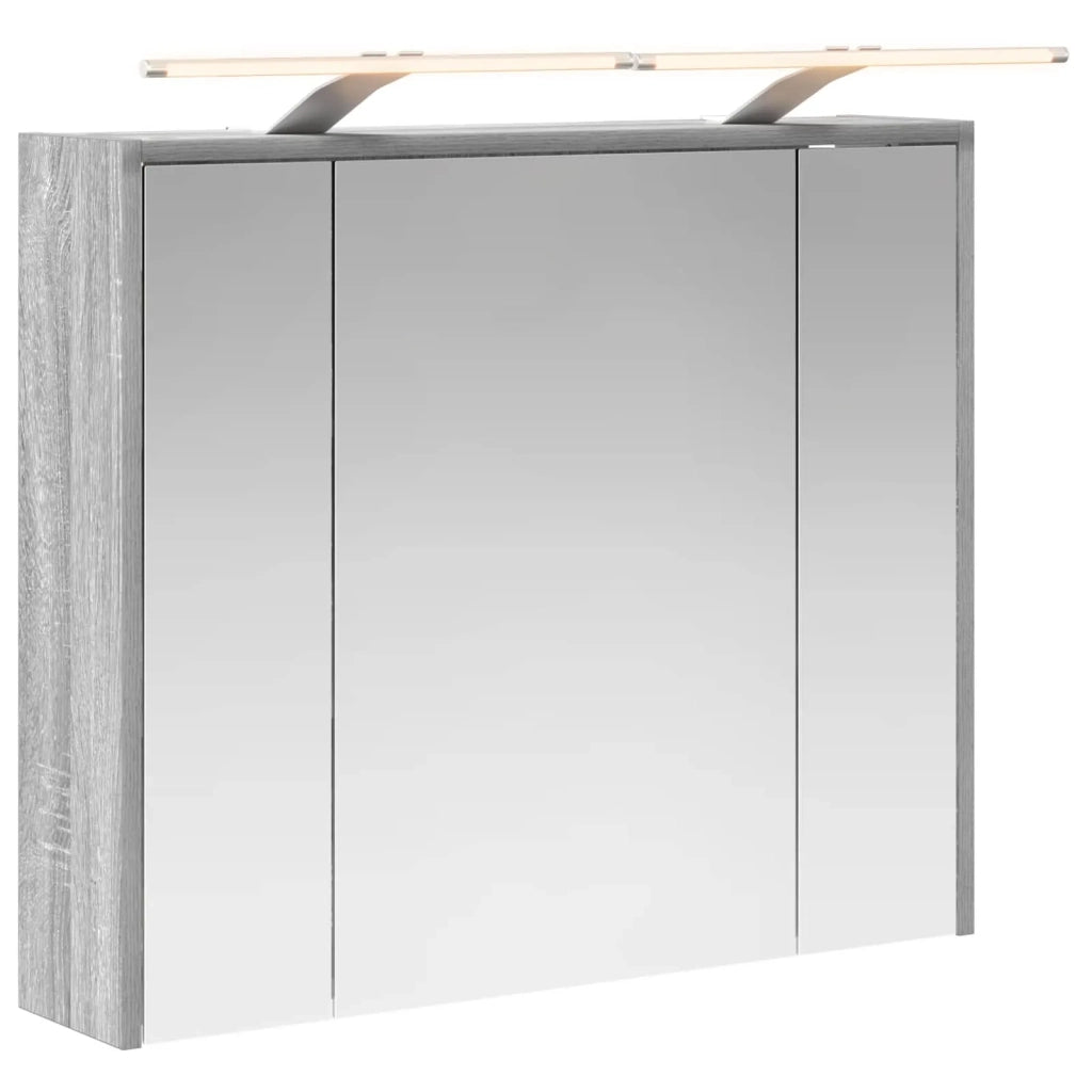 Mobiletto per specchio da bagno Grigio Sonoma