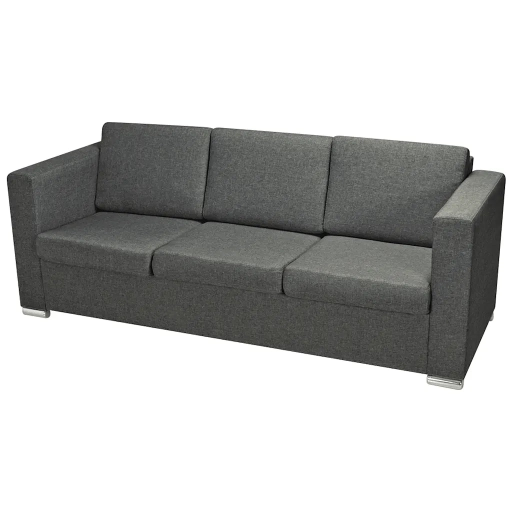 2 Pz Set di Divani in Stoffa Grigio Scuro  cod mxl 18890