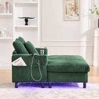 Poltrona letto spaziosa - Xylo - Portabicchieri USB LED perfetta per salone camera veranda