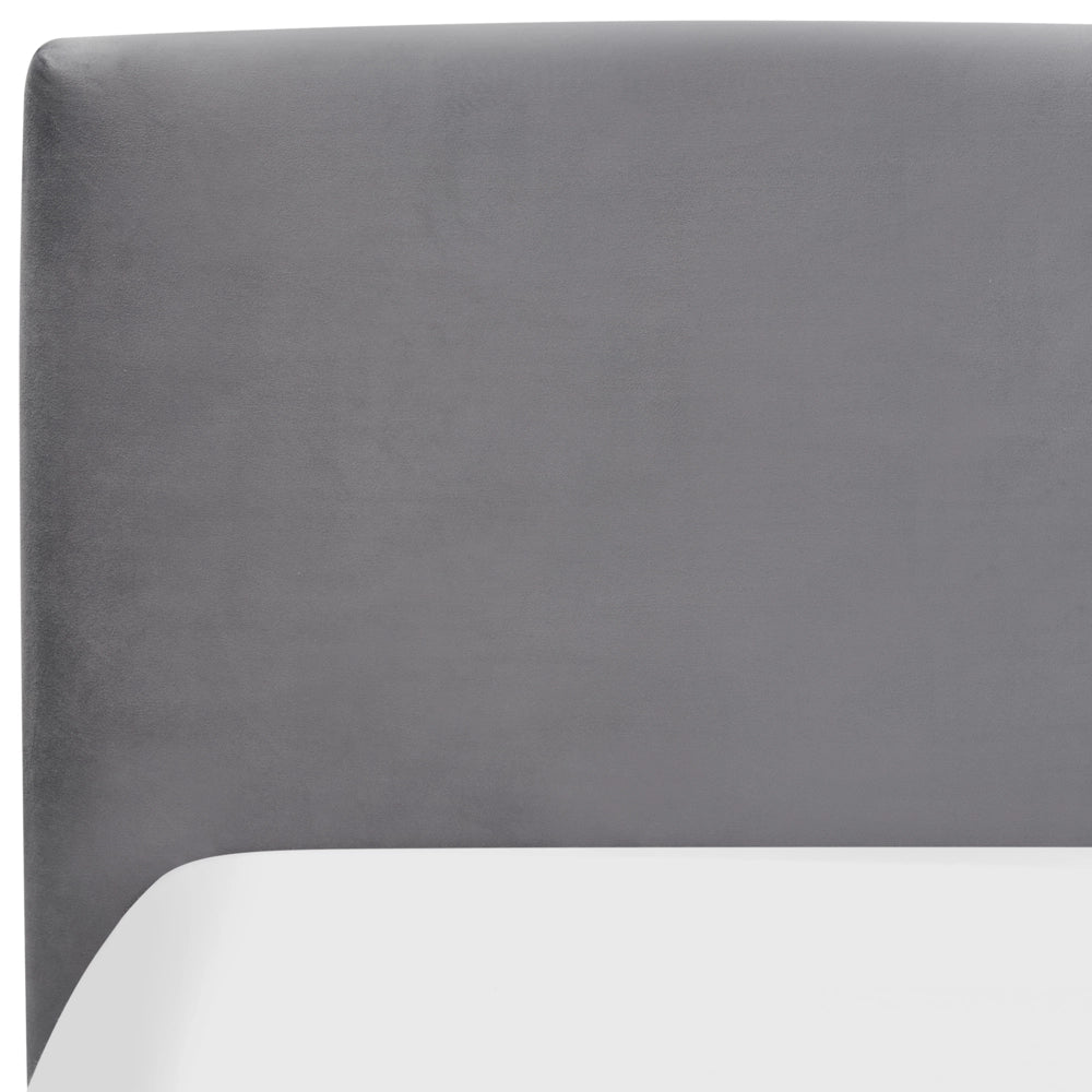 Letto Ottomano Grigio Scuro Velluto Tappezzato 180 x 200 cm Testiera Travestita Funzione Contenitore