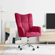 vidaXL Sedia Relax Rosso Vino in Velluto