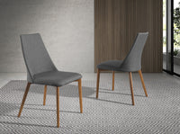 Sedia in tessuto grigio scuro