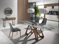 Sedia in tessuto grigio scuro