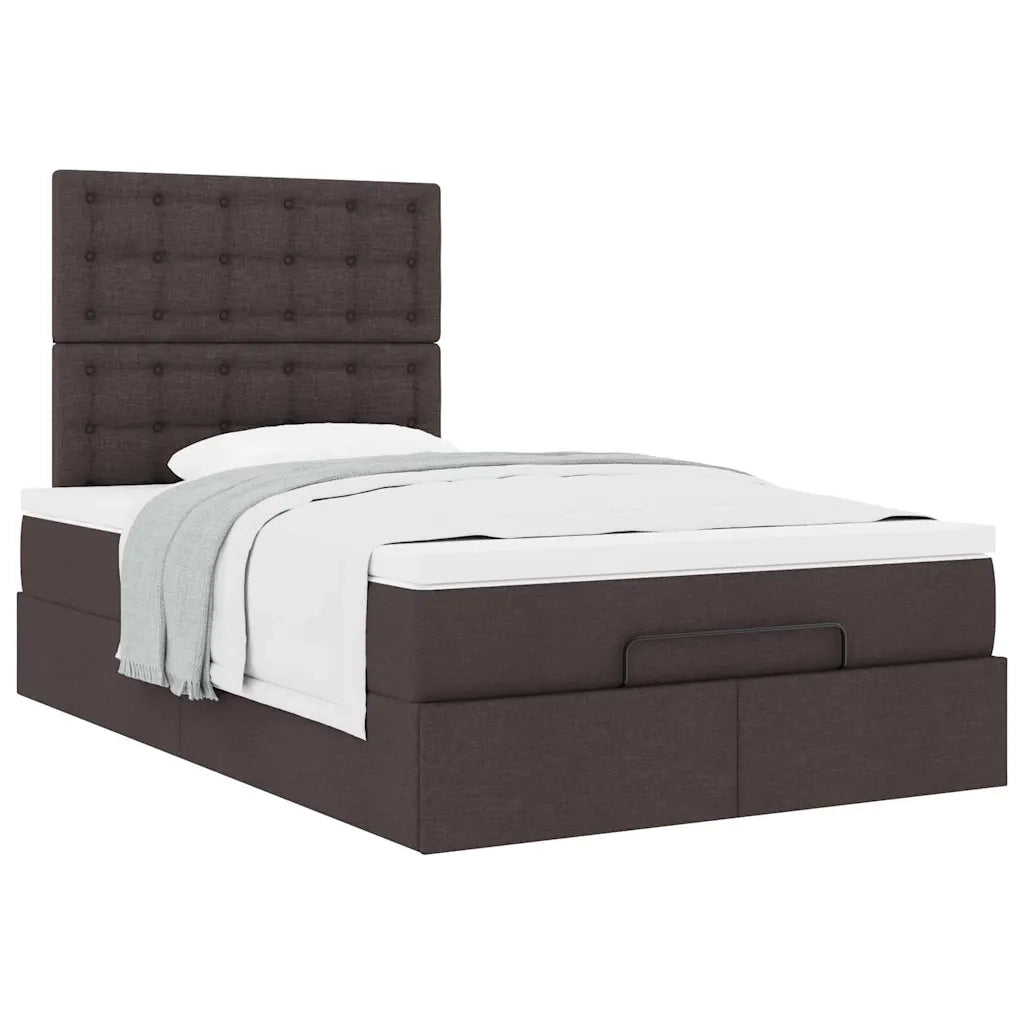 vidaXL Struttura Letto Pouf con Materasso 80x200 cm in Tessuto