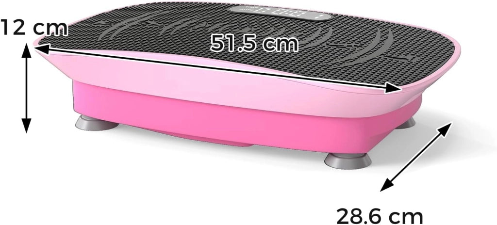Pedana Vibrante Dimagrante con 10 Livelli di Intensità, Timer da 10 Minuti e Silenziosa Fitness, Pedana Fitness con Schermo e Telecomando per Allenamento Completo a Casa