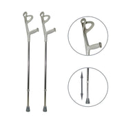 Trade Shop - Coppia Stampelle Canadesi Stampella In Alluminio Altezza Regolabile Lega Leggera -