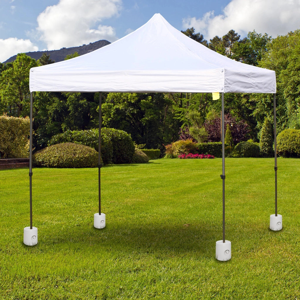 Piedi per tenda da giardino ¨C zephmum ¨C 4 pezzi PE 24x25 cm bianco