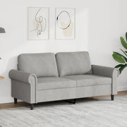 Divano a 2 Posti Grigio Chiaro 140 cm in Velluto 359529