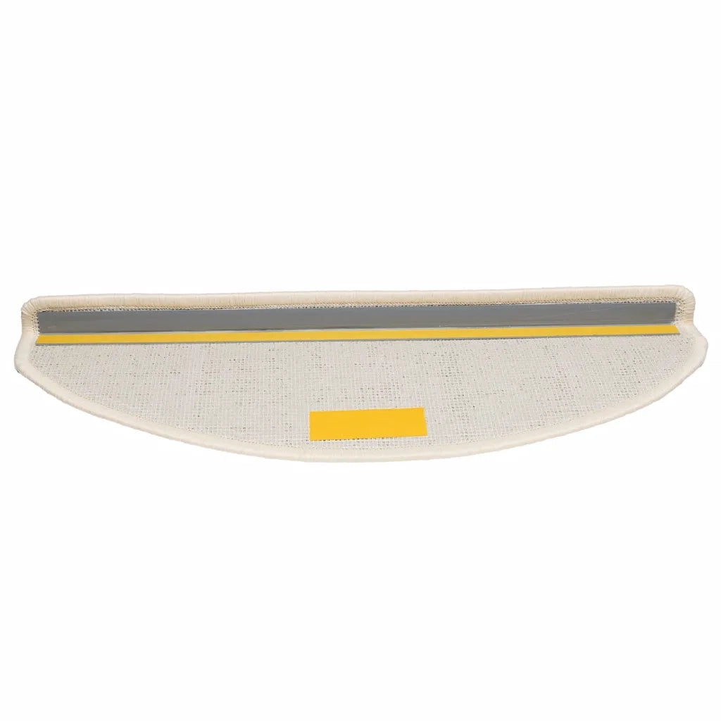 Tappetini per scale 10 pz 65x21x4 cm Bianco Semicircolari Grandi 149811