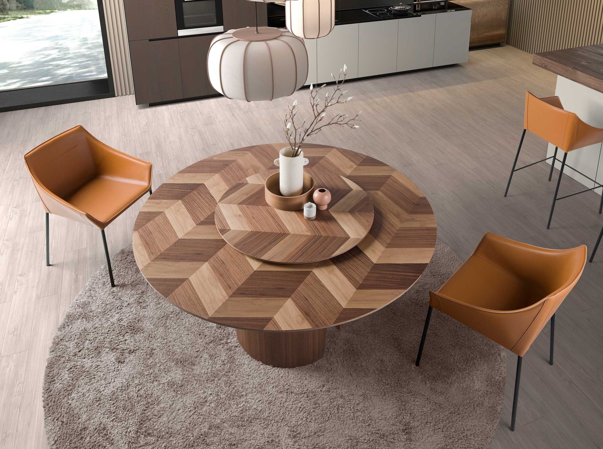 Sedia in similpelle marrone