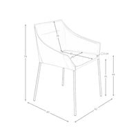 Sedia in similpelle marrone