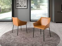 Sedia in similpelle marrone