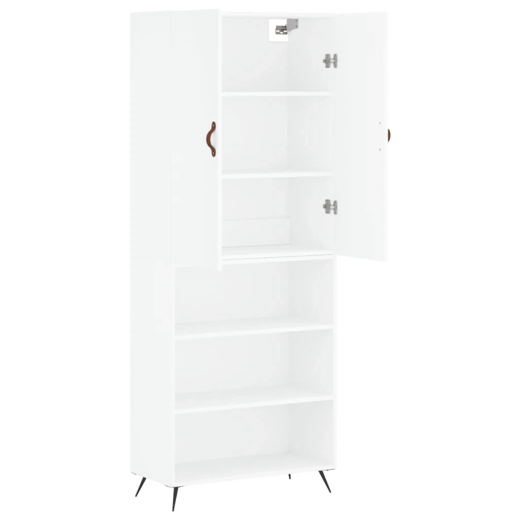 Buffet credenza cassettiera mobiletto mobile contenitore organizer cucina soggiorno salotto alto 69,5 x 34 x 180 cm legno ingegnerizzato bianco 02_0032703