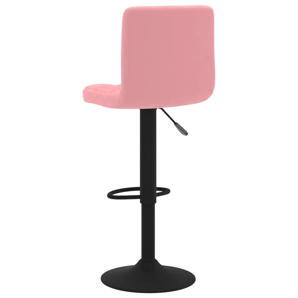 vidaXL Sgabello da Bar Rosa in Velluto