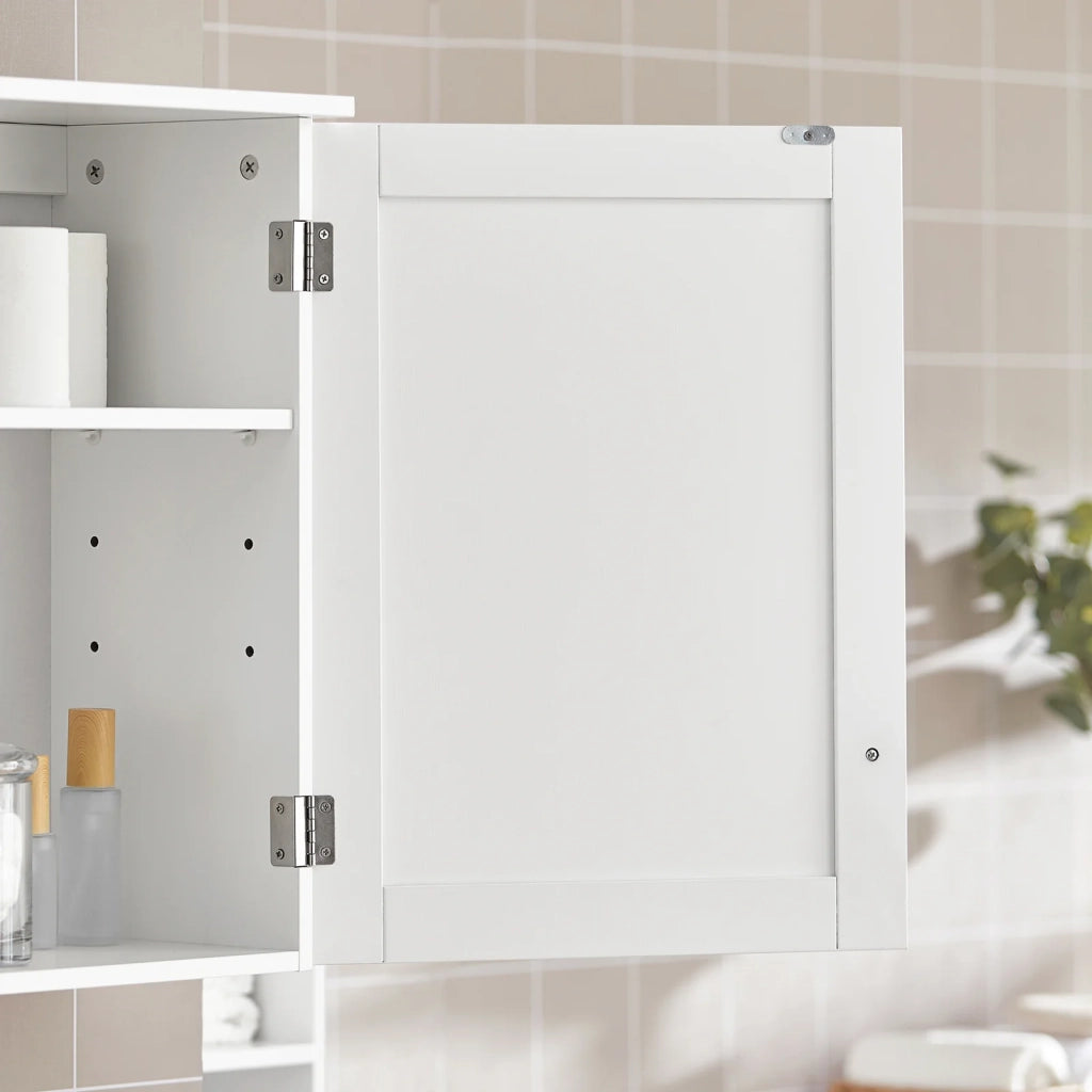 Pensile Bagno o Cucina Armadietto Bagno L40*P23*A52 cm, Bianco BZR19-W