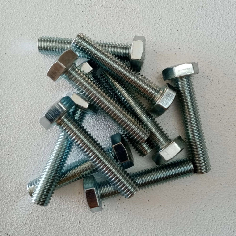 Vite metallica zincata 12x30mm - 10pz chiave 19 testa esagonale tutta filettata
