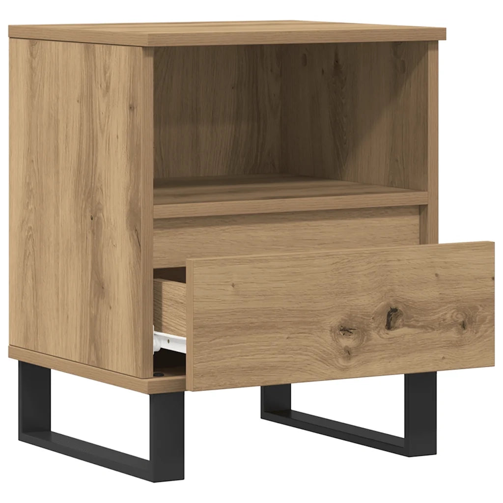 Comodino Rovere Artigianale 40x35x50 cm in Legno Multistrato