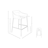 Sgabello in similpelle marrone