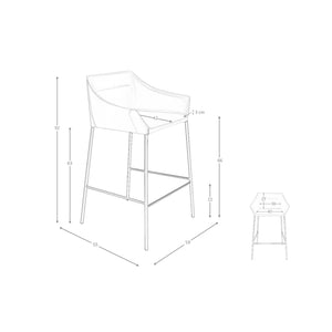 Sgabello in similpelle marrone