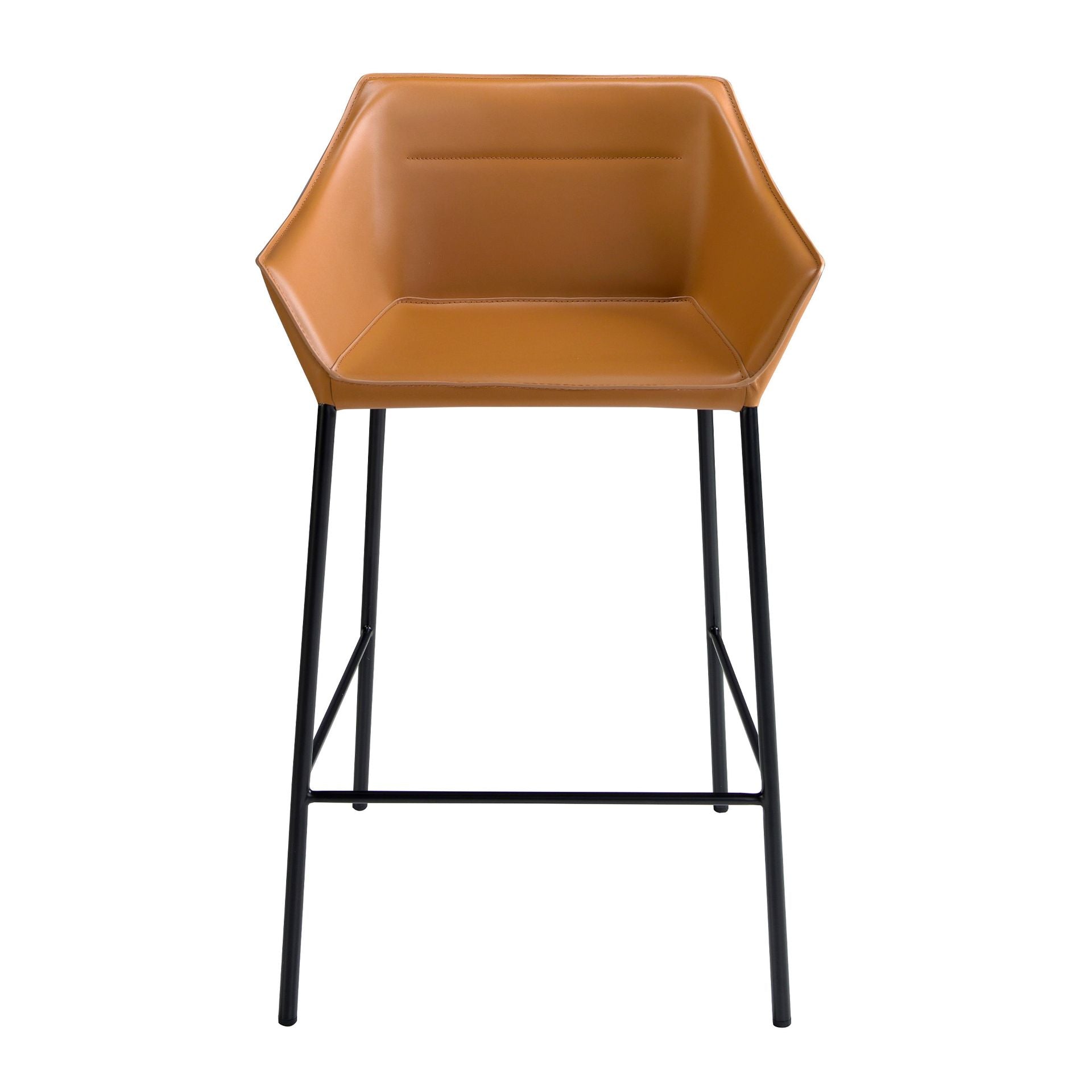 Sgabello in similpelle marrone