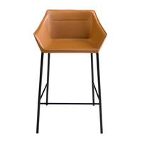 Sgabello in similpelle marrone