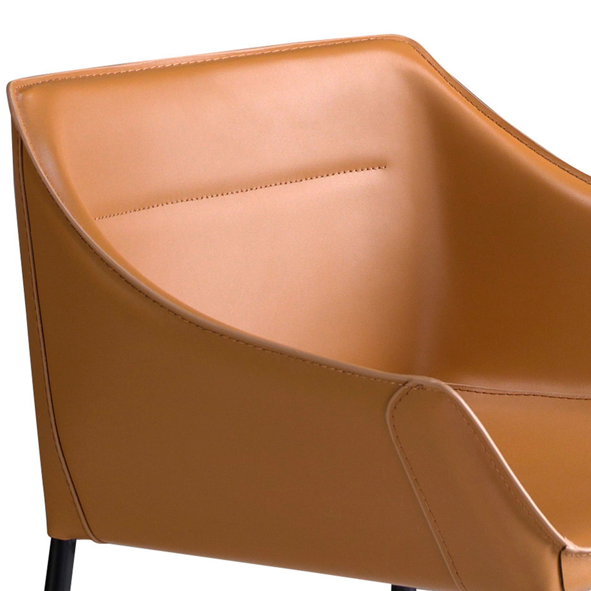 Sgabello in similpelle marrone